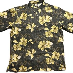 Reyn Spooner Y2K Black and Yellow Floral